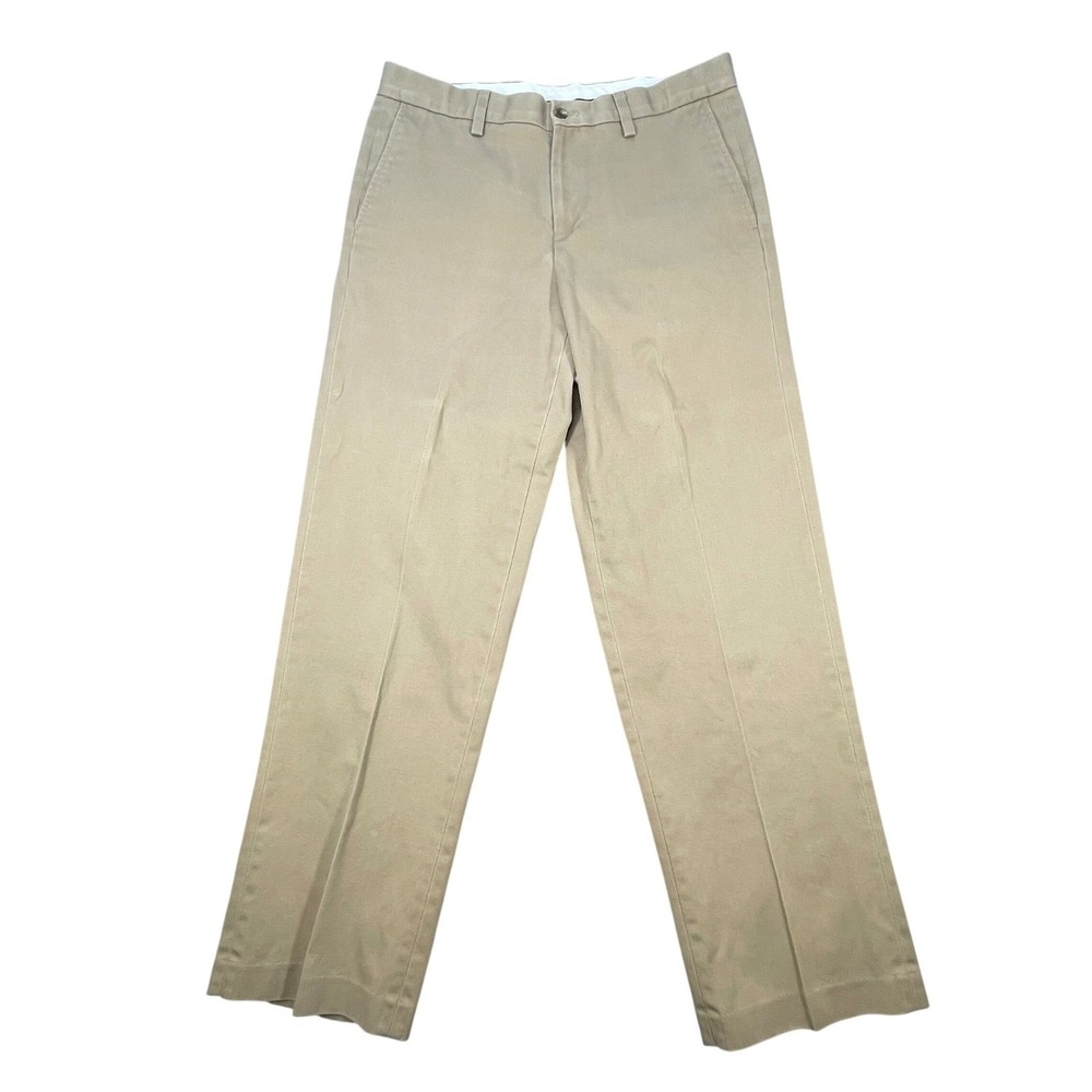 Eddie Bauer Khaki Wrinkle Free Relaxed Fit Chino Pants Mens 34x34